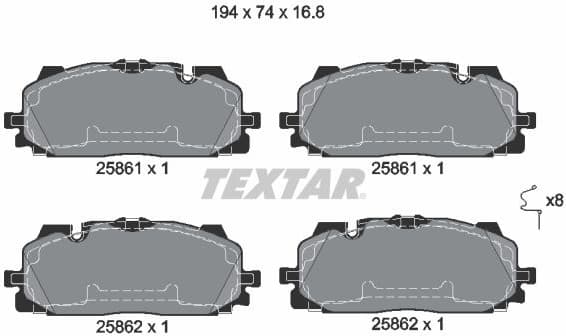 Brake Pad Set, disc brake 2586101