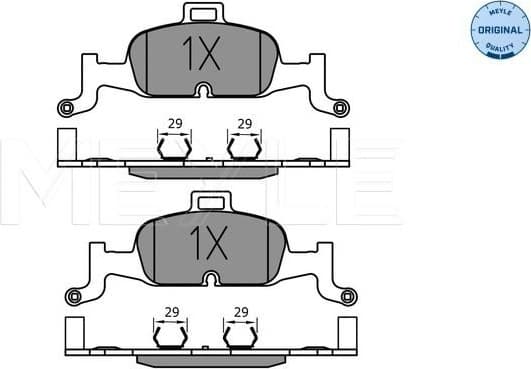 Brake Pad Set, disc brake MEYLE-ORIGINAL: True to OE. 025 224 0216