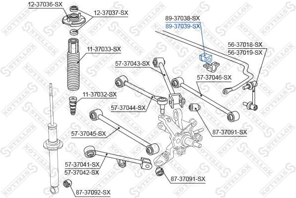 Mounting, stabiliser bar 89-37039-SX - image 2