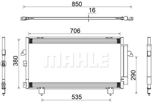 Condenser, air conditioning BEHR AC 796 000S