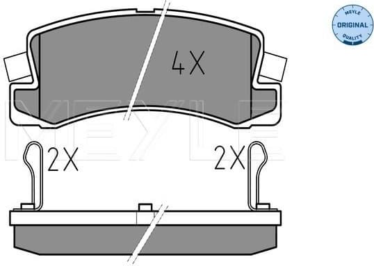 Brake Pad Set, disc brake MEYLE-ORIGINAL: True to OE. 025 200 7615/W