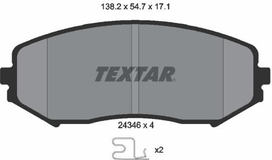 Brake Pad Set, disc brake 2434601