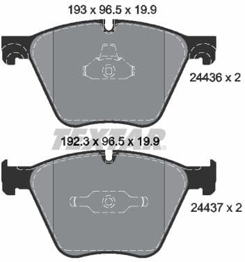 Brake Pad Set, disc brake Q+ 2443601
