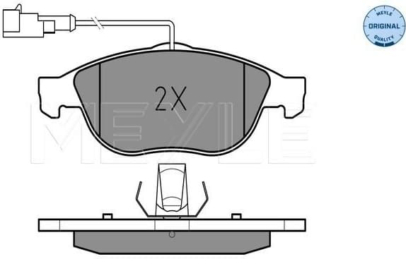 Brake Pad Set, disc brake MEYLE-ORIGINAL: True to OE. 025 231 4119/W