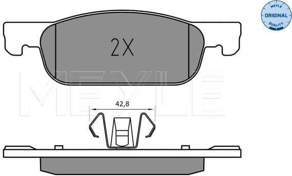 Brake Pad Set, disc brake MEYLE-ORIGINAL: True to OE. 025 225 2517