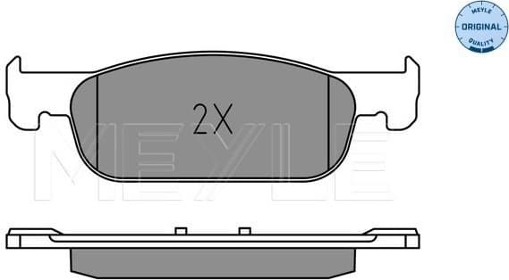 Brake Pad Set, disc brake MEYLE-ORIGINAL: True to OE. 025 225 2517 - image 2