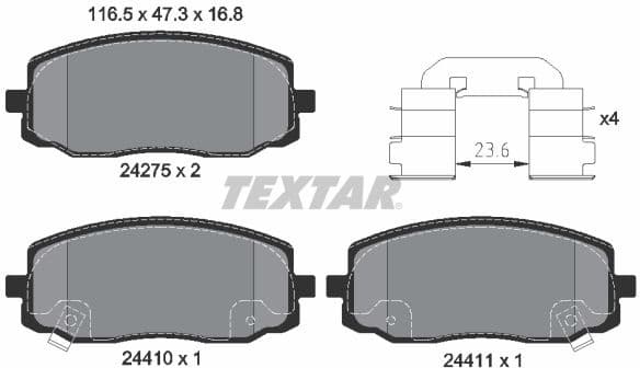 Brake Pad Set, disc brake Q+ 2427501
