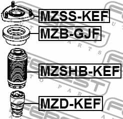 Protective Cap/Bellow, shock absorber MZSHB-KEF - image 2