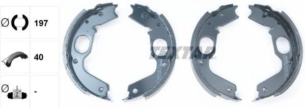 Brake Shoe Set, parking brake 91056900