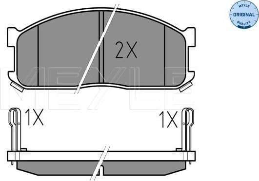 Brake Pad Set, disc brake MEYLE-ORIGINAL: True to OE. 025 200 0215/W