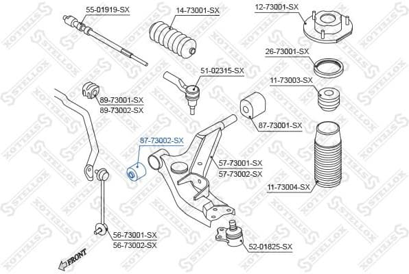 Mounting, control/trailing arm 87-73002-SX - image 2