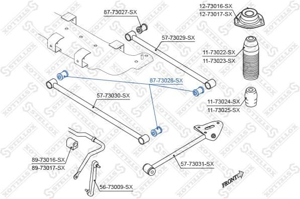 Mounting, control/trailing arm 87-73028-SX - image 2