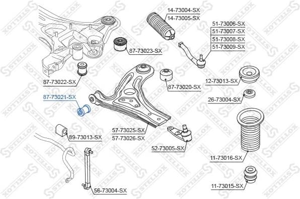 Mounting, control/trailing arm 87-73021-SX - image 2