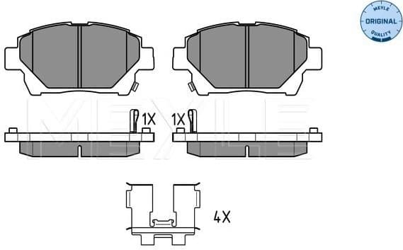 Brake Pad Set, disc brake MEYLE-ORIGINAL: True to OE. 025 235 1015/W