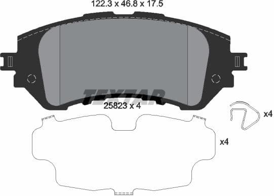 Brake Pad Set, disc brake 2582301
