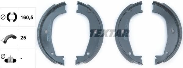 Brake Shoe Set, parking brake 91045500