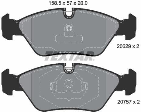 Brake Pad Set, disc brake Q+ 2062902