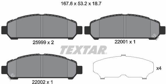 Brake Pad Set, disc brake 2599901