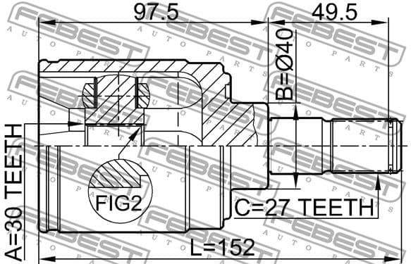 Joint Kit, drive shaft 0311-HRVMTRH - image 2