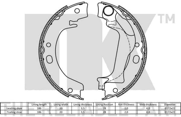 Brake Shoe Set, parking brake 2745748 - image 2