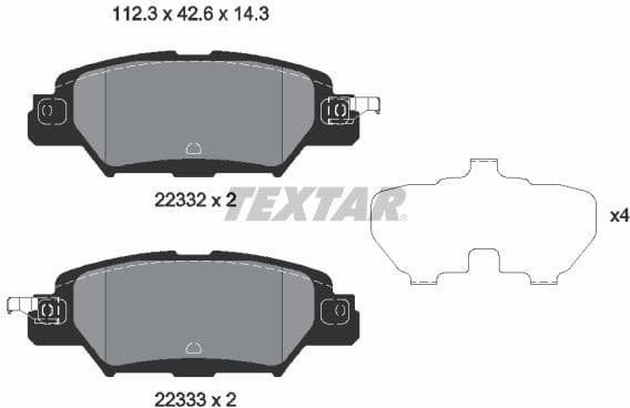 Brake Pad Set, disc brake 2233201