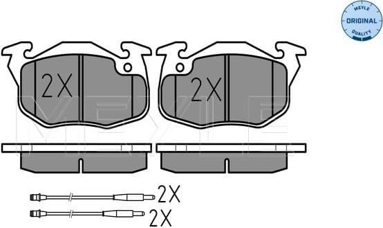 Brake Pad Set, disc brake MEYLE-ORIGINAL: True to OE. 025 209 0618/W