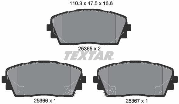 Brake Pad Set, disc brake Q+ 2536501