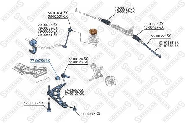 Mounting, control/trailing arm 77-00756-SX - image 2