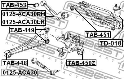 Mounting, control/trailing arm TAB-451 - image 2