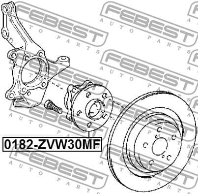 Wheel Hub 0182-ZVW30MF - image 2