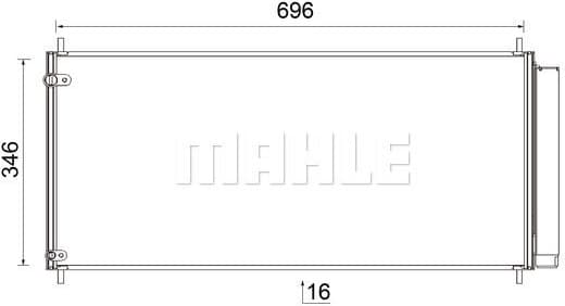 Condenser, air conditioning BEHR AC 799 000S