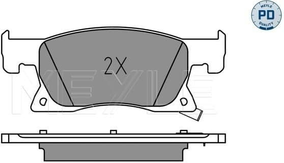 Brake Pad Set, disc brake MEYLE-PD: Advanced performance and design. 025 223 4220/PD - image 2