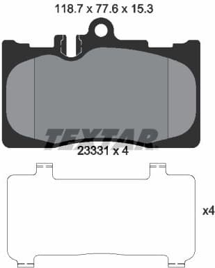Brake Pad Set, disc brake 2333102