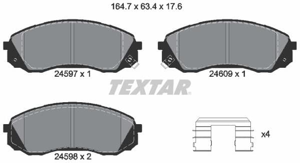 Brake Pad Set, disc brake Q+ 2459701