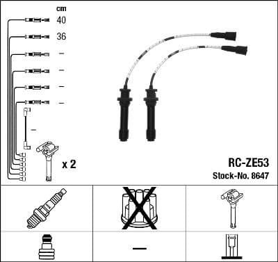 Ignition Cable Kit RC-ZE53