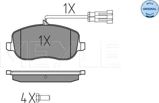 Brake Pad Set, disc brake MEYLE-ORIGINAL: True to OE. 025 242 9419/W