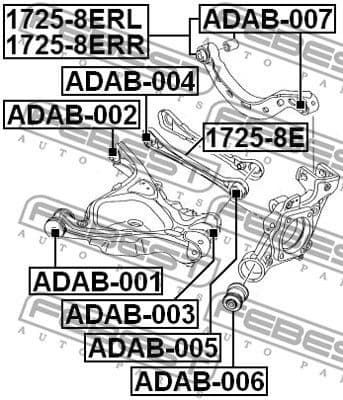 Mounting, control/trailing arm ADAB-003 - image 2