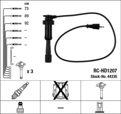 Ignition Cable Kit RC-HD1207