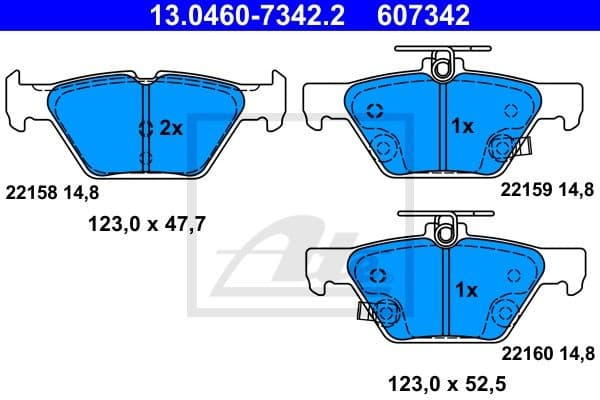 Brake Pad Set, disc brake 13.0460-7342.2