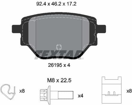 Brake Pad Set, disc brake Q+ 2619501