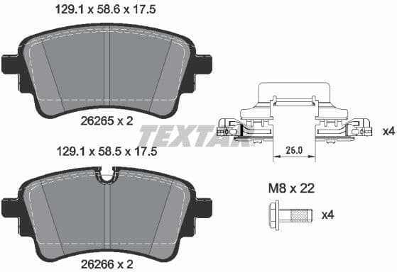 Brake Pad Set, disc brake 2626501