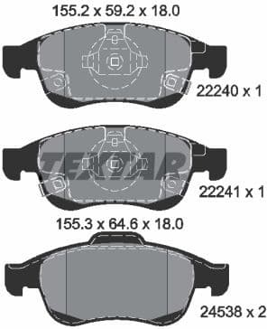 Brake Pad Set, disc brake Q+ 2224001