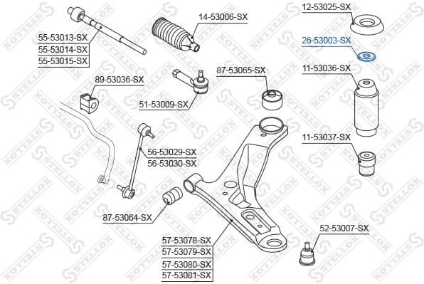 Suspension Strut Support Mount 26-53003-SX