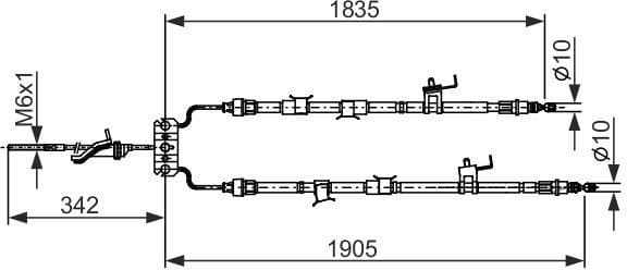 Cable Pull, parking brake 1 987 482 851 - image 5
