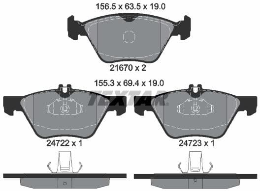 Brake Pad Set, disc brake Q+ 2472201
