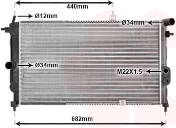 Radiator, engine cooling 37002190