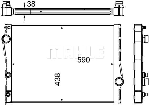 Radiator, engine cooling BEHR CR 1049 000S