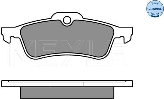 Brake Pad Set, disc brake MEYLE-ORIGINAL: True to OE. 025 237 1616
