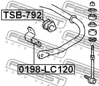 Mounting, stabiliser bar TSB-792 - image 2