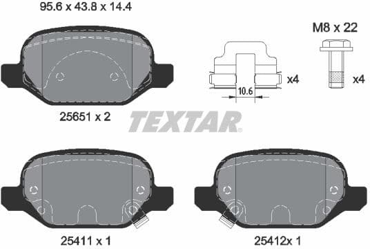 Brake Pad Set, disc brake Q+ 2565101